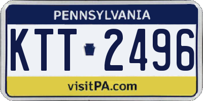 PA license plate KTT2496