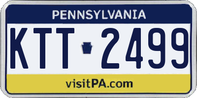 PA license plate KTT2499