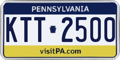 PA license plate KTT2500