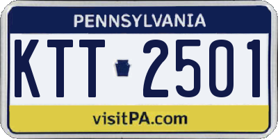 PA license plate KTT2501