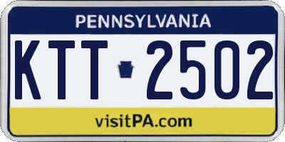 PA license plate KTT2502