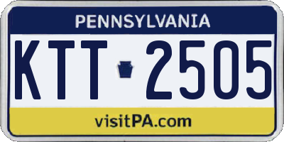 PA license plate KTT2505