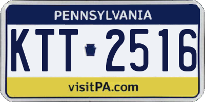 PA license plate KTT2516