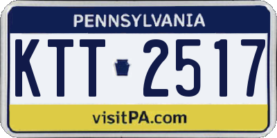 PA license plate KTT2517