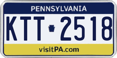 PA license plate KTT2518