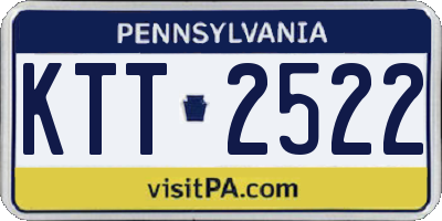 PA license plate KTT2522