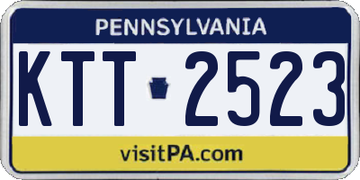 PA license plate KTT2523