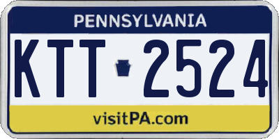 PA license plate KTT2524