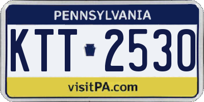 PA license plate KTT2530