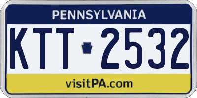 PA license plate KTT2532