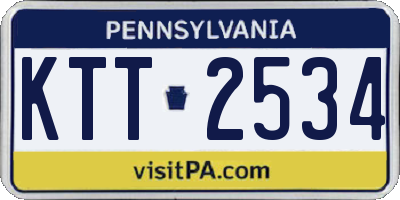 PA license plate KTT2534