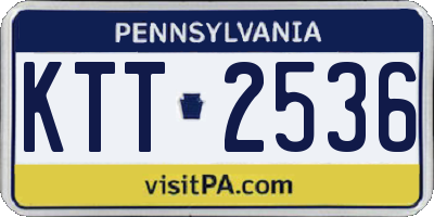 PA license plate KTT2536