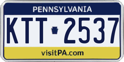 PA license plate KTT2537
