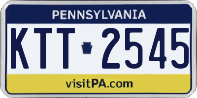 PA license plate KTT2545