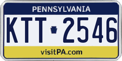 PA license plate KTT2546