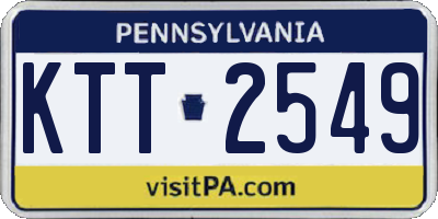 PA license plate KTT2549