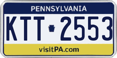 PA license plate KTT2553