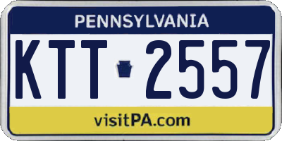 PA license plate KTT2557