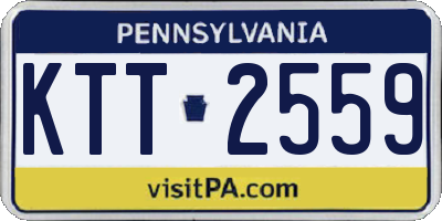 PA license plate KTT2559