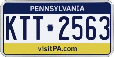 PA license plate KTT2563