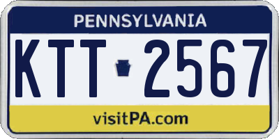 PA license plate KTT2567
