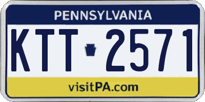 PA license plate KTT2571