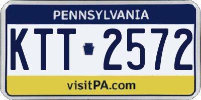 PA license plate KTT2572