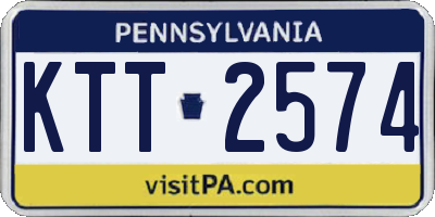 PA license plate KTT2574