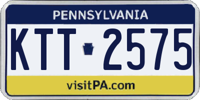 PA license plate KTT2575