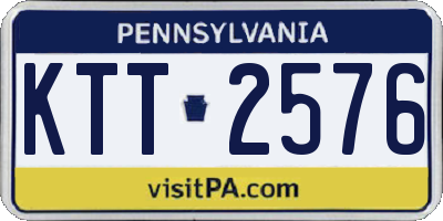 PA license plate KTT2576