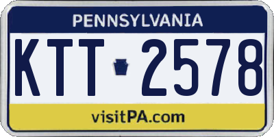 PA license plate KTT2578