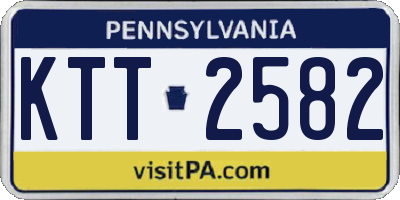 PA license plate KTT2582