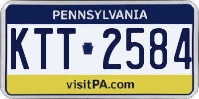 PA license plate KTT2584