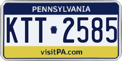 PA license plate KTT2585