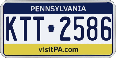 PA license plate KTT2586