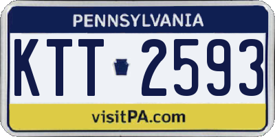 PA license plate KTT2593