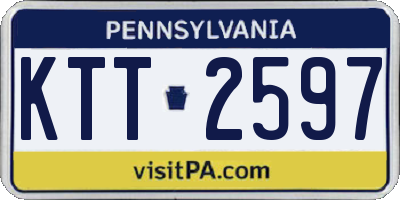 PA license plate KTT2597