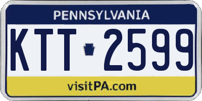 PA license plate KTT2599