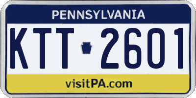 PA license plate KTT2601