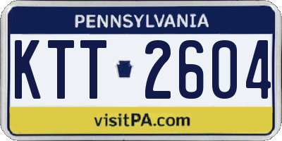 PA license plate KTT2604