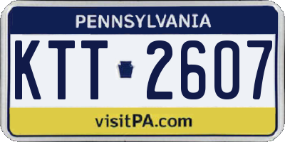 PA license plate KTT2607