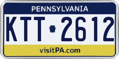 PA license plate KTT2612