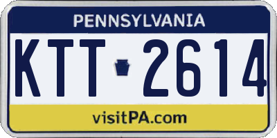 PA license plate KTT2614