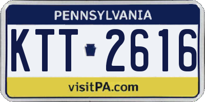 PA license plate KTT2616