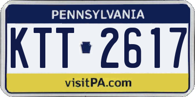 PA license plate KTT2617