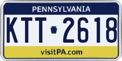 PA license plate KTT2618