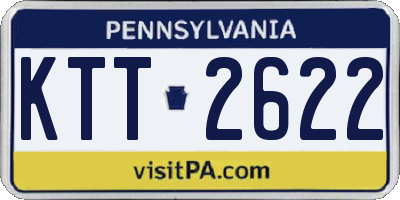 PA license plate KTT2622
