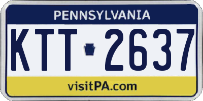 PA license plate KTT2637