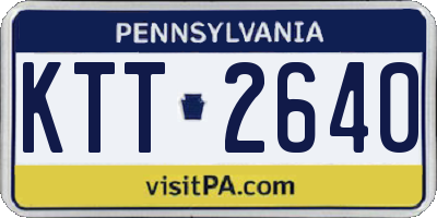PA license plate KTT2640