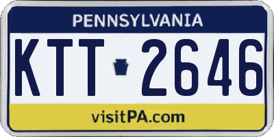 PA license plate KTT2646